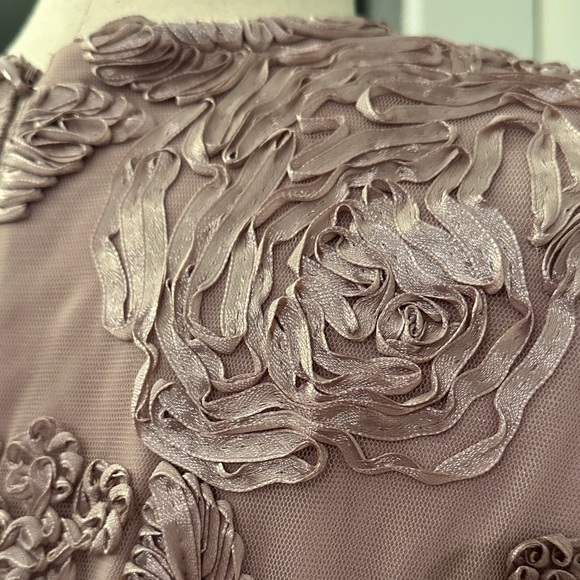 MARINA Blush Floral Embroidered Midi Dress